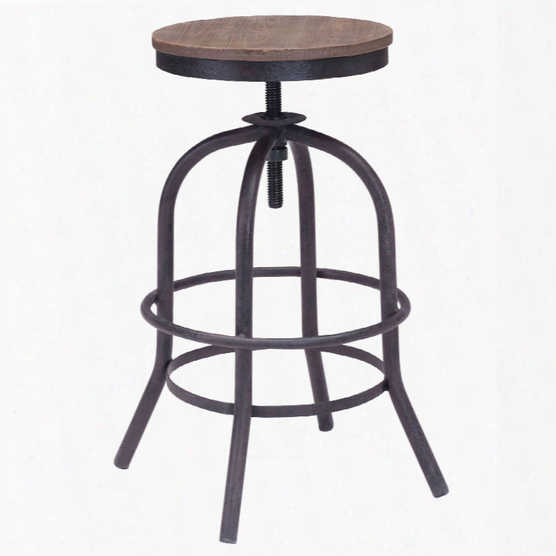 Zuo Era Twin Peaks Counter Stool In Distressed Natural