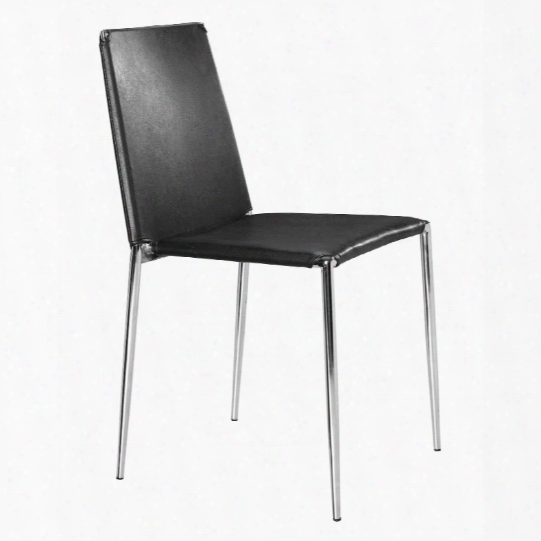 Zuo Modern Alex Chairs In Black - Set Of 4
