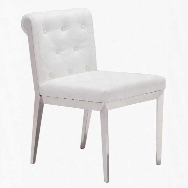 Zuo Modern Aris Dining Chair In White - Set Of 2
