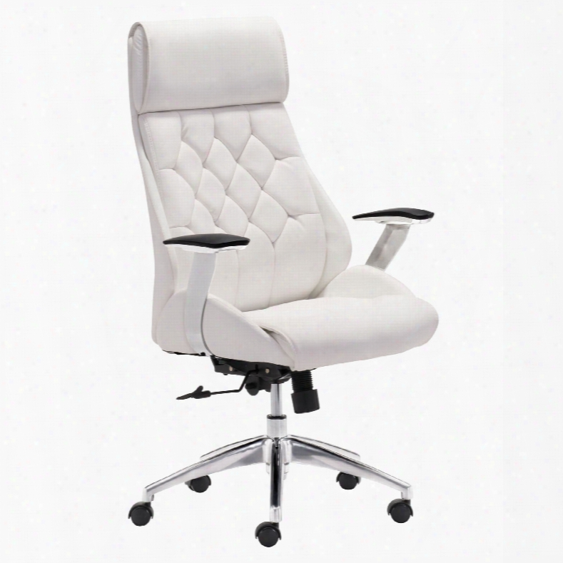 Zuo Modern Boutique Office Chair In White