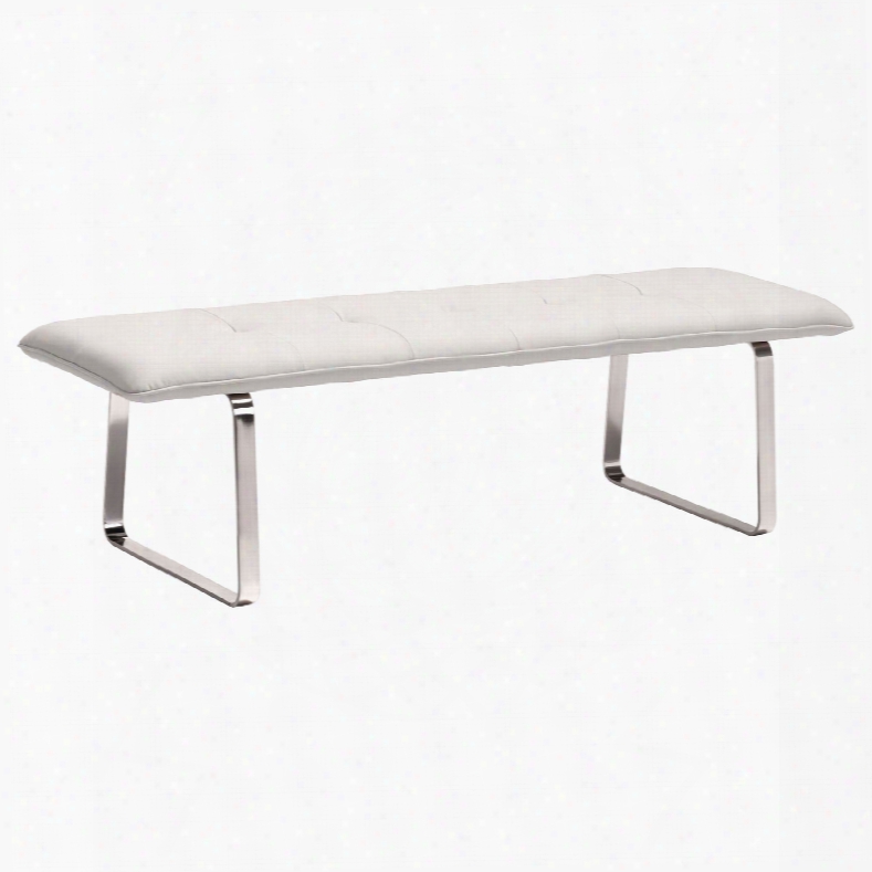 Zuo Modern Cartierville Bench In White