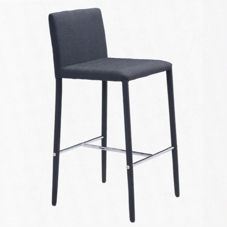 Zuo Modern Confidence Counter Chair In Black - Set Of 2