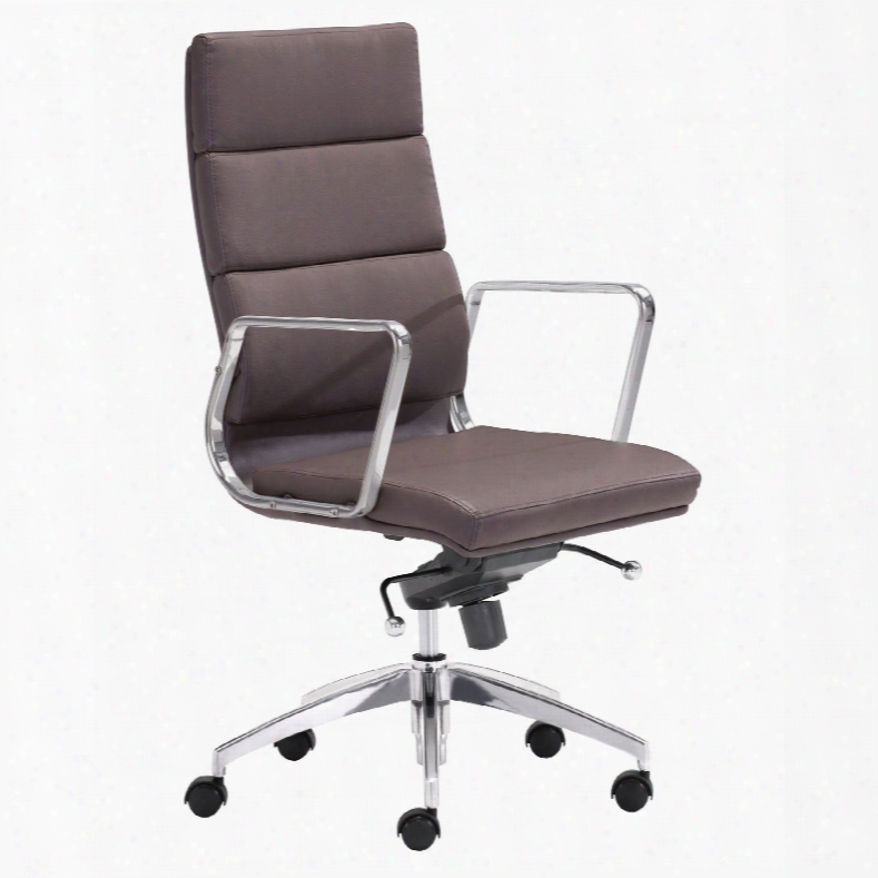Zuo Modern Engineer High Abck Office Chair In Epresso
