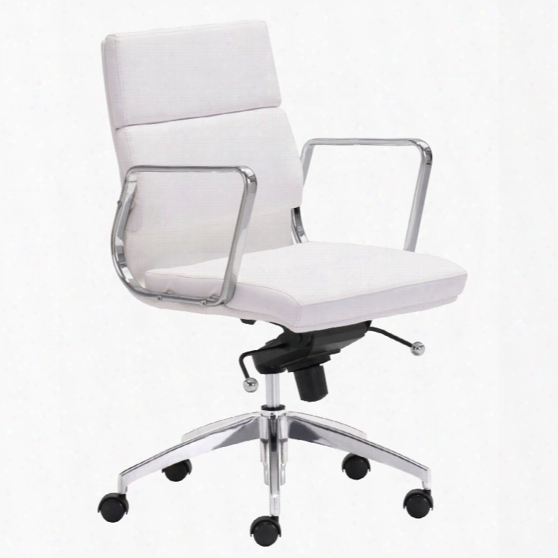 Zuo Modern Engineer Low Back Office Chair In White