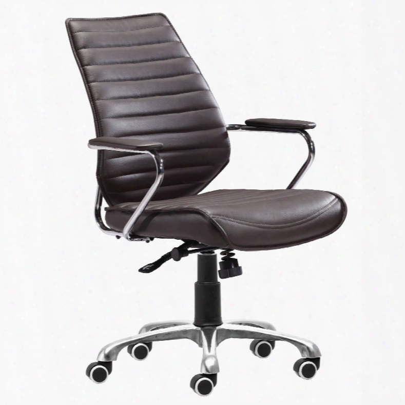 Zuo Modern Enterprise Low Back Office Chair In Espresso