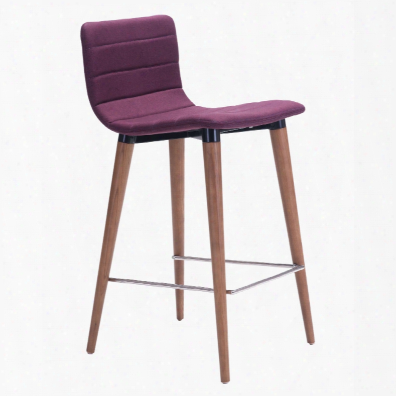 Zuo Modern Jericho Counter Chair In Purple - Set Of 2