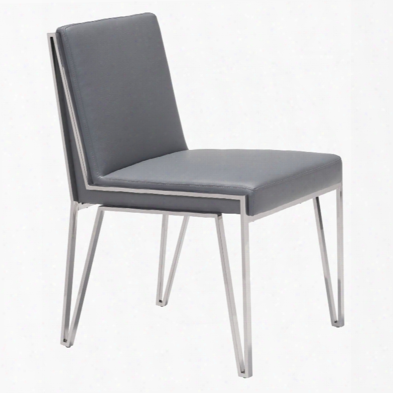 Zuo Modern Kylo Dining Chair In Gray - Set Of 2