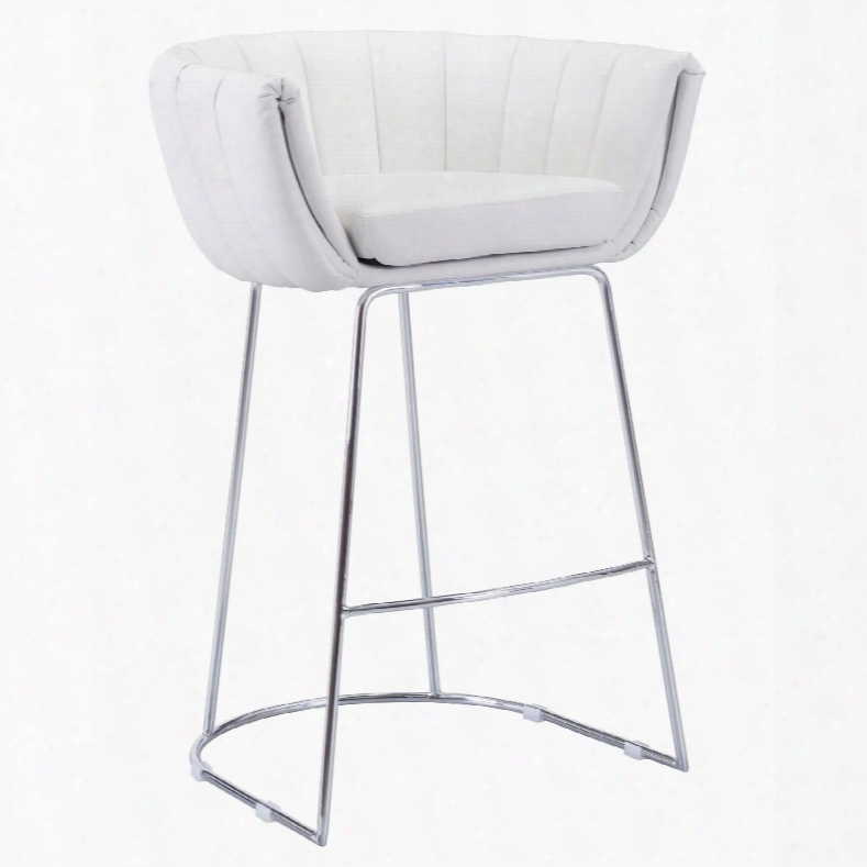 Zuo Modern Latte Bar Chair In White - Set Of 2