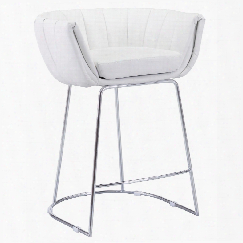 Zuo Modern Latte Counter Chair In White - Set Of 2