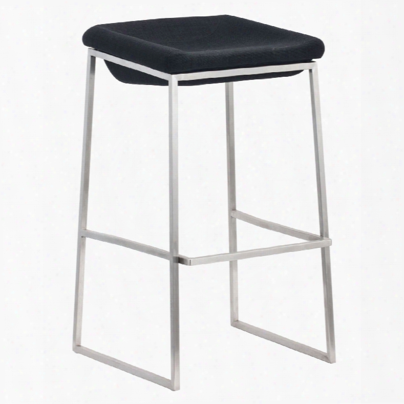 Zuo Modern Lids Bar Stool In Dark Gray