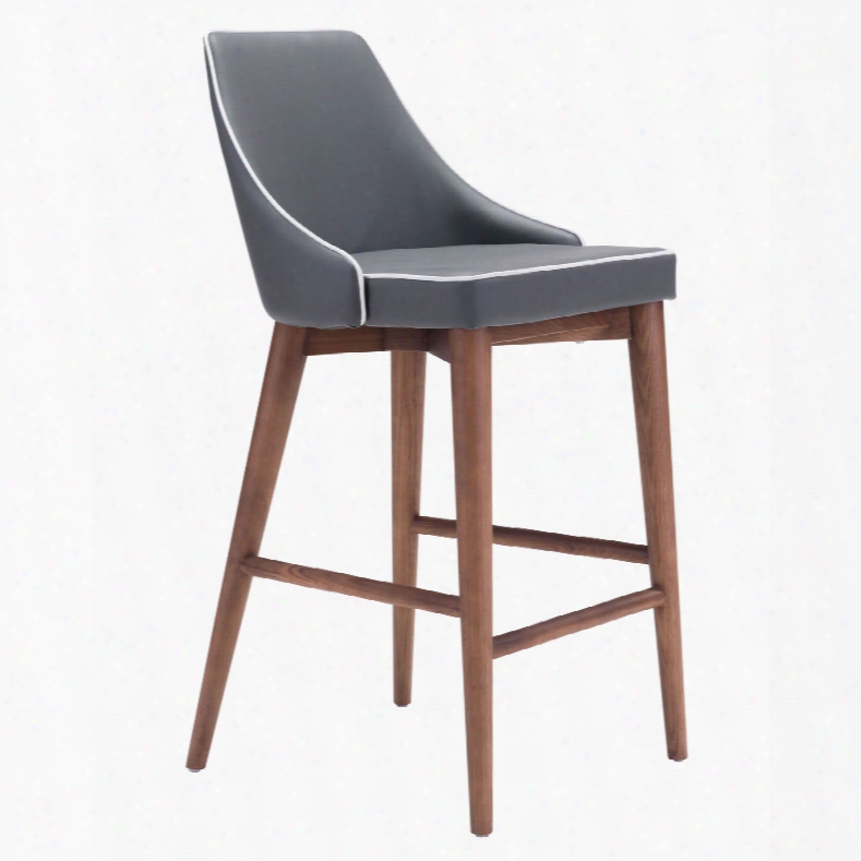 Zuo Modern Moor Counter Chair In Dark Gray