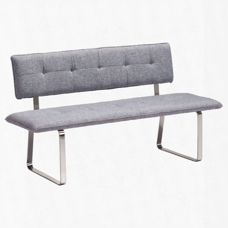 Zuo Modern Nouveau Bench In Gray