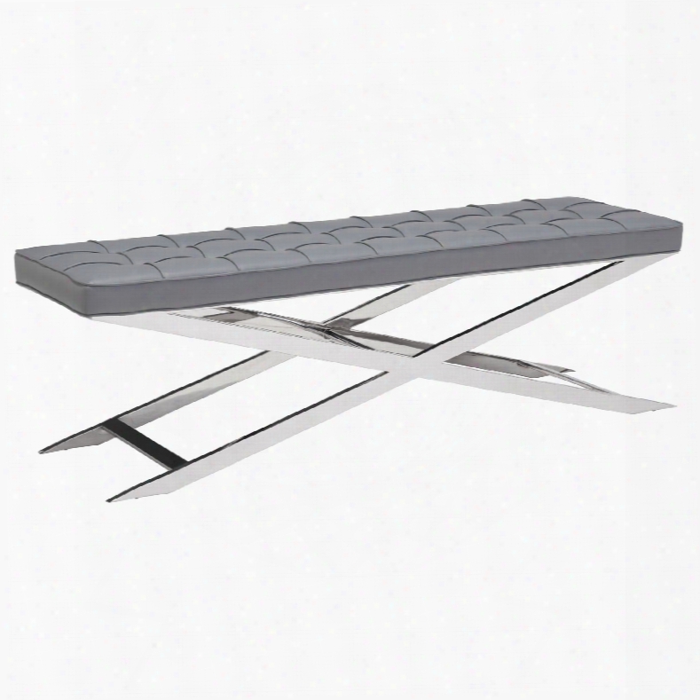 Zuo Modern Pontis Bench In Gray