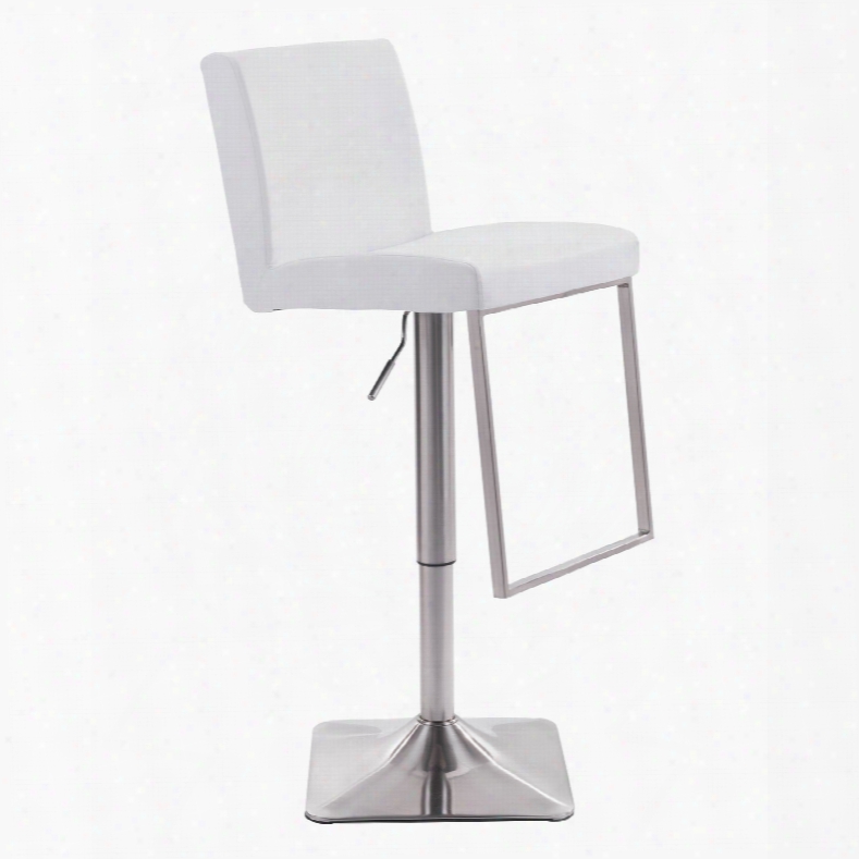 Zuo Modern Puma Bar Chair In White