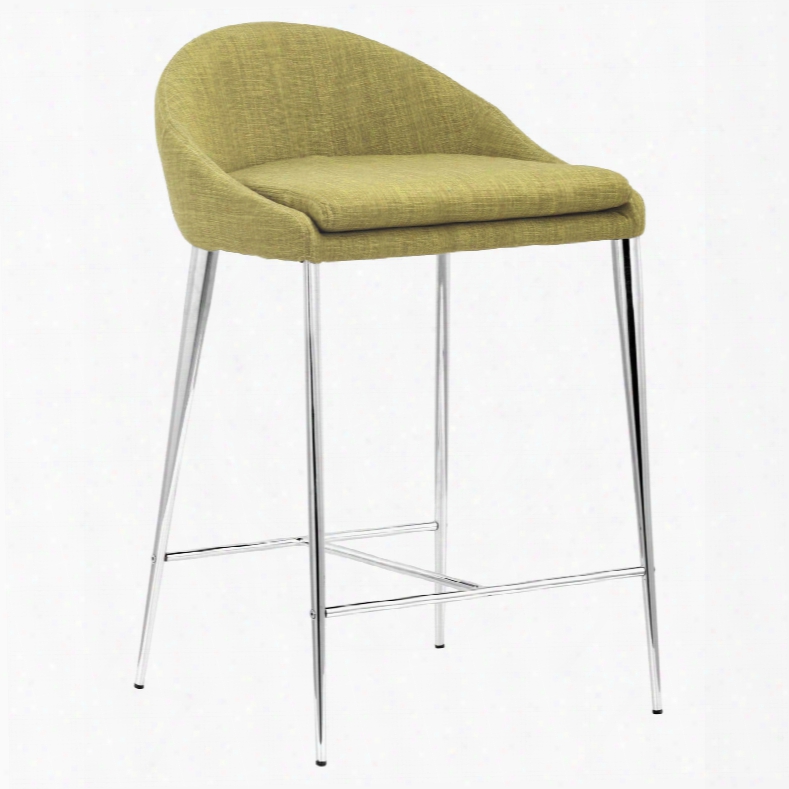 Zuo Modern Reykjavik Counter Chair In Pea - Set Of 2