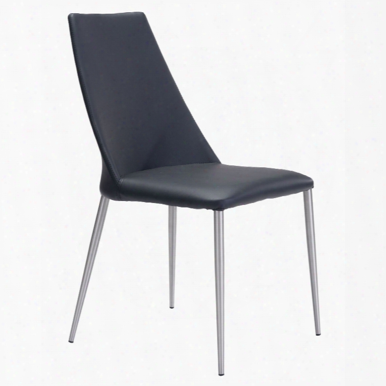 Zuo Modern Whisp Dining Chair In Black - Set Of 2