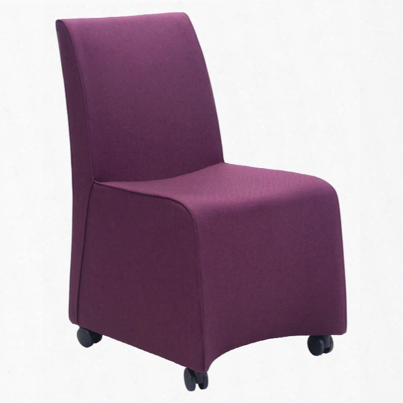 Zuo Modern Whittle Dining Chair In Purple - Set Of 2