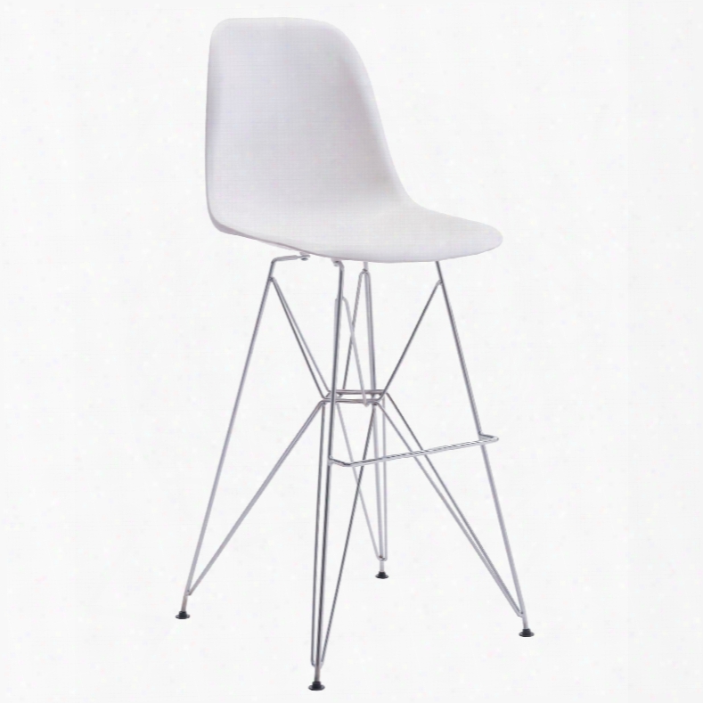 Zuo Modern Zip Bar Chair In White