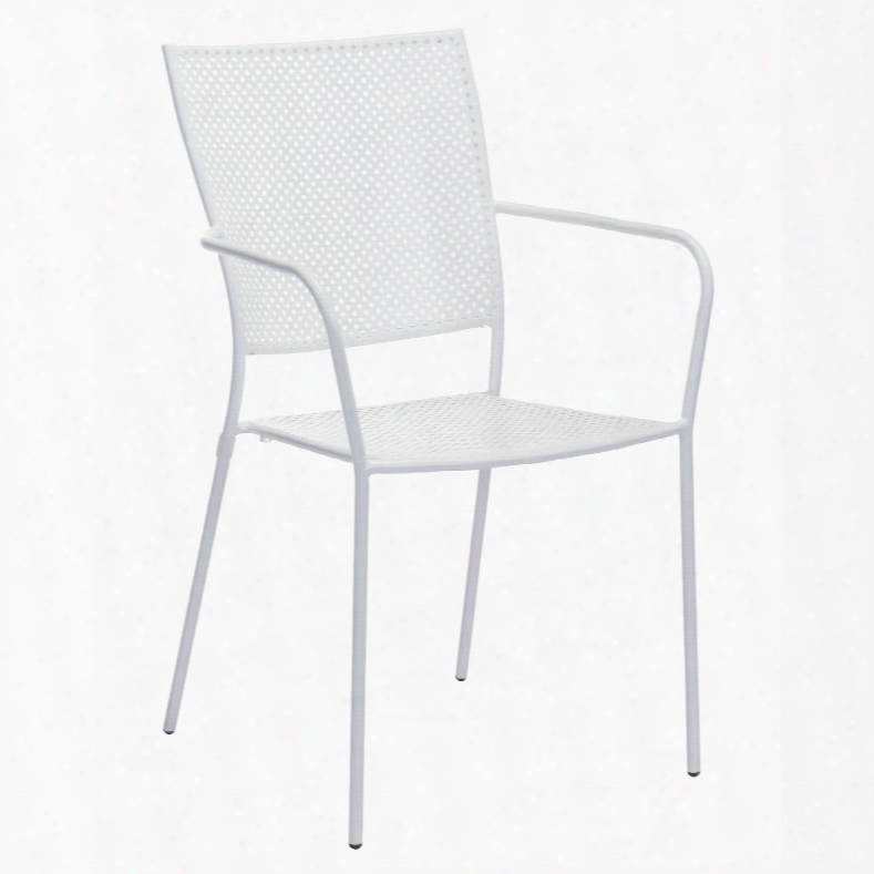 Zuo Vive Pom Dining Chair In White - Set Of 2