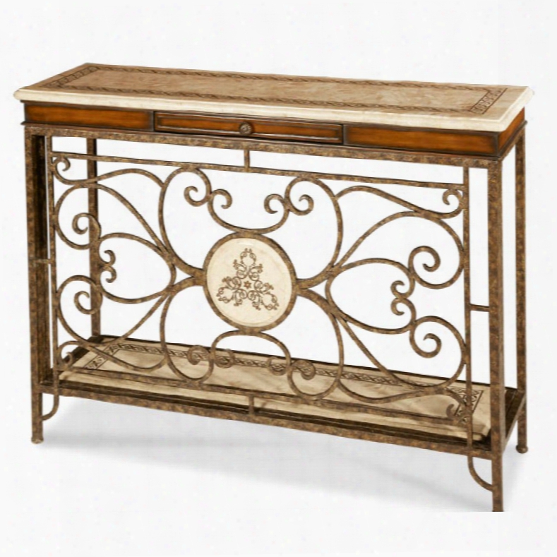 Aico Discoveries Scroll Base Console Table By Michael Am Ini