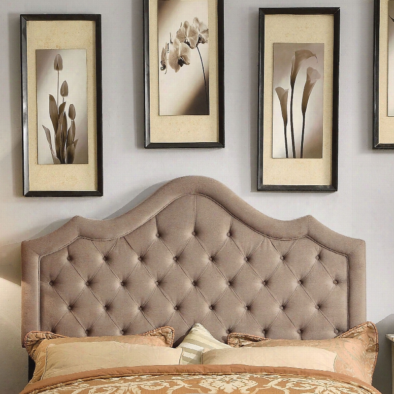 Alton Alisa Hand Tufted Upholstered Queen Headboard In Mocha