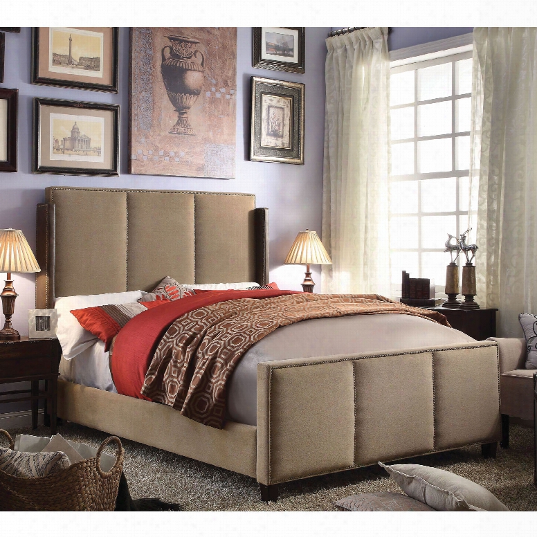 Alton Fresco Upholstered Queen Bed In Mocha