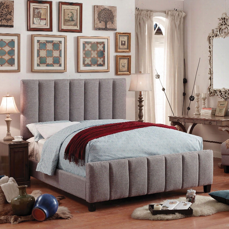 Alton Isabel Gray Upholstered Queen Bed