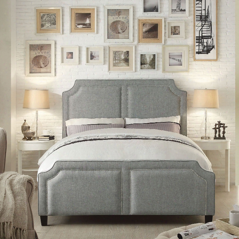 Alton Sanibel Gray Upholstered Queen Bed