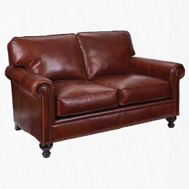 Broyhill Tanners Choice Harrison Leather Loveseat