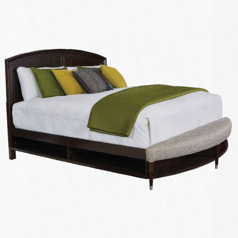 Broyhill Vibe California King Panel Storage Bed With Radius Bench Footboard