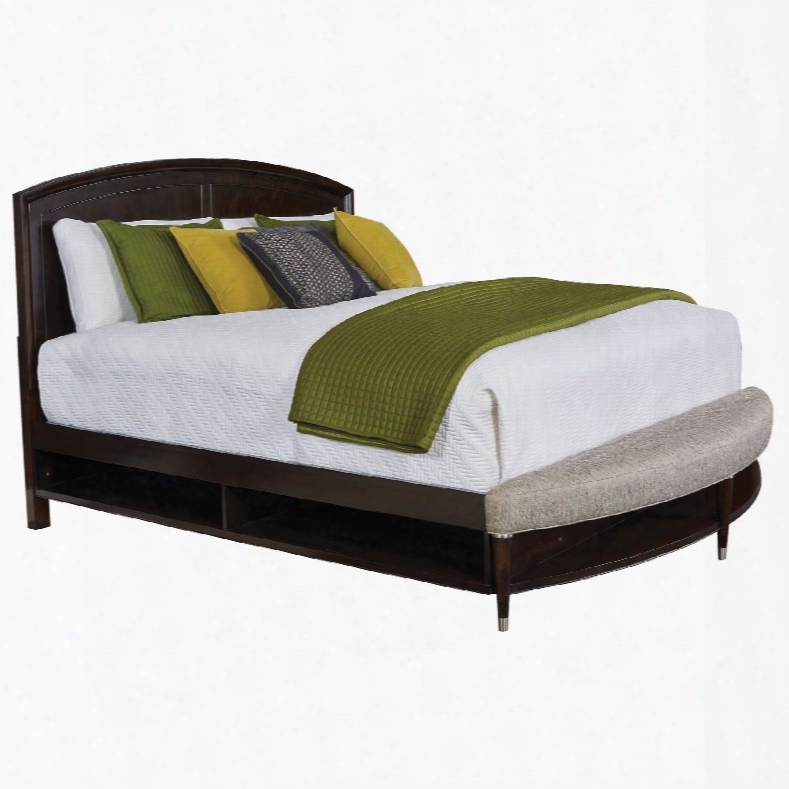 Broyhill Vibe King Panel Storage Bed With Radius Bench Footboard