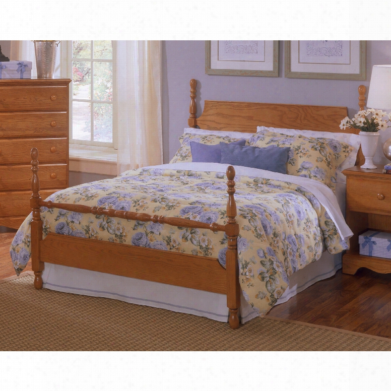 Carolina Furniture Works Golden Oak Twin Poster Bed