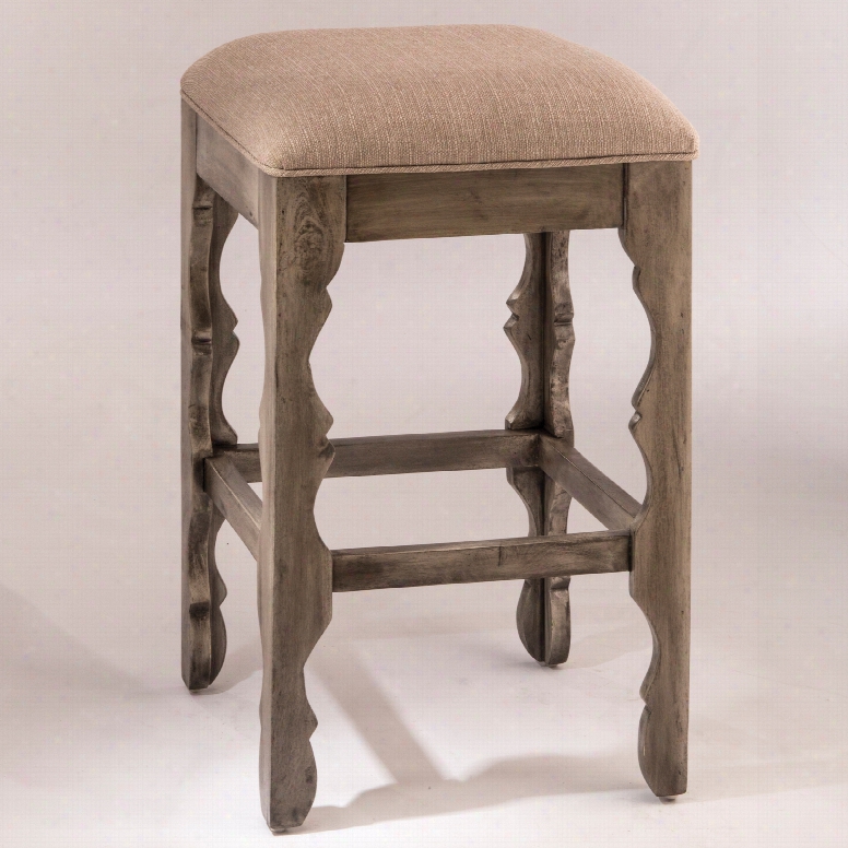 Hillsdale Furniture Carrara Backless Counter Stool In Graywash Finish