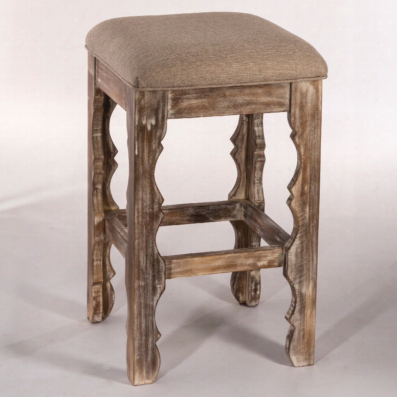 Hillsdale Furniture Carrara Backless Counter Stool In Whitewash Finish