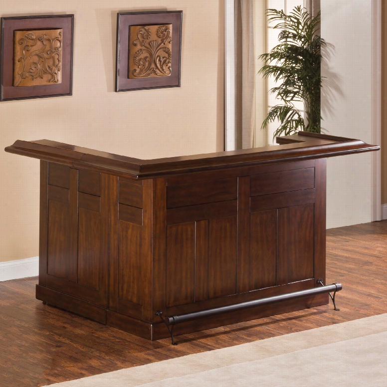 Hillsdale Furniture Classic Large Brown Cherry Bar With Side Bar