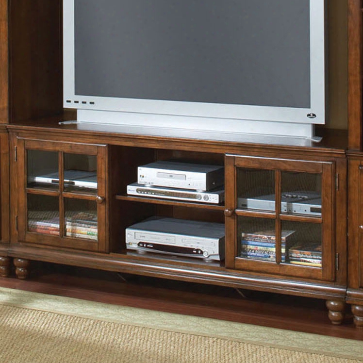 Hillsdale Furniture Grand Bay 61 Inch Entertainment Console In Warm Brown