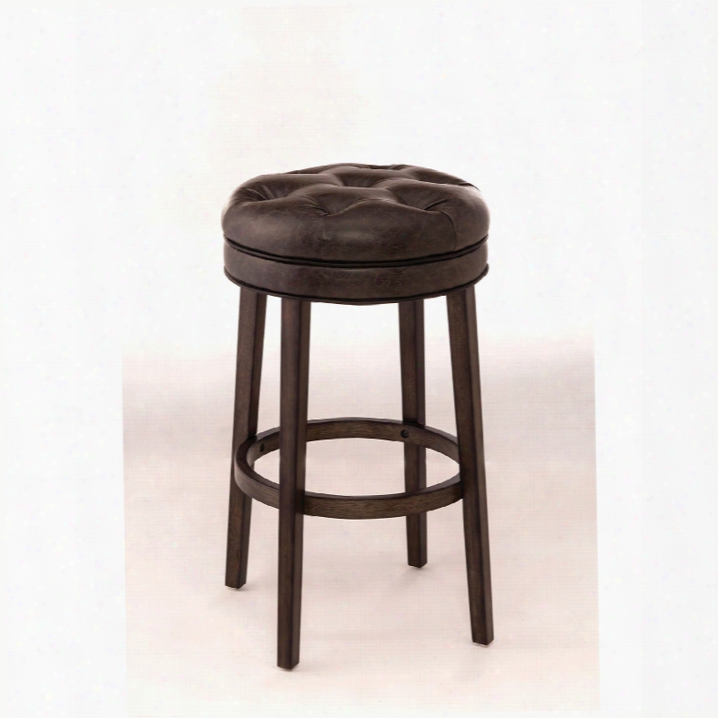 Hillsdale Furniture Krauss Faux Leather Backless Swivel Counter Stool