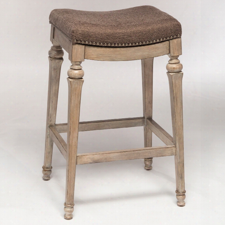 Hillsdale Furniture Vetrina Backkess Non-swive Lcounter Stool With Gray Fabric