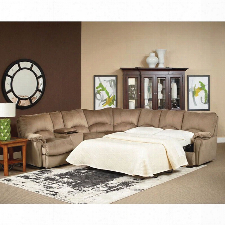 Lane Furniture Alpine Reclining Console Sleeper Sectional - You Choose The Fabric