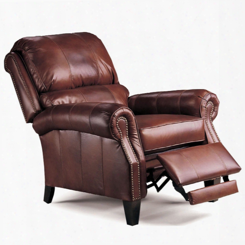 Lane Furniture Fastlane Furniture Hogan Hi-leg Leather Rec Liner In Chocolate Tri-tone