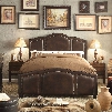 Alton Belita Leather Upholstered Queen Bed in Espresso