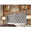 Alton Feliciti Hand Tufted Wing Back Linen Upholstered Queen Headboard in Gray