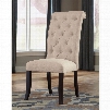 Signature Design by Ashley Pastoral Charm Tripton Dining Upholstered Side Chair in Linen Set of 2