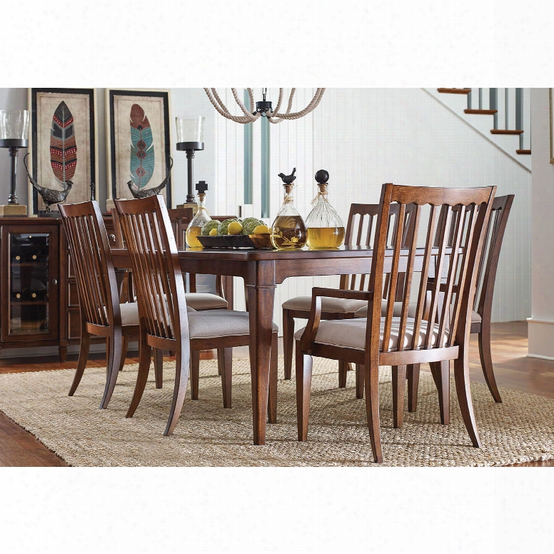 Rachael Ray Home Upstate 7 Piece Leg Dining Table Set With X-back Chairs By Legacy Classic Furniture