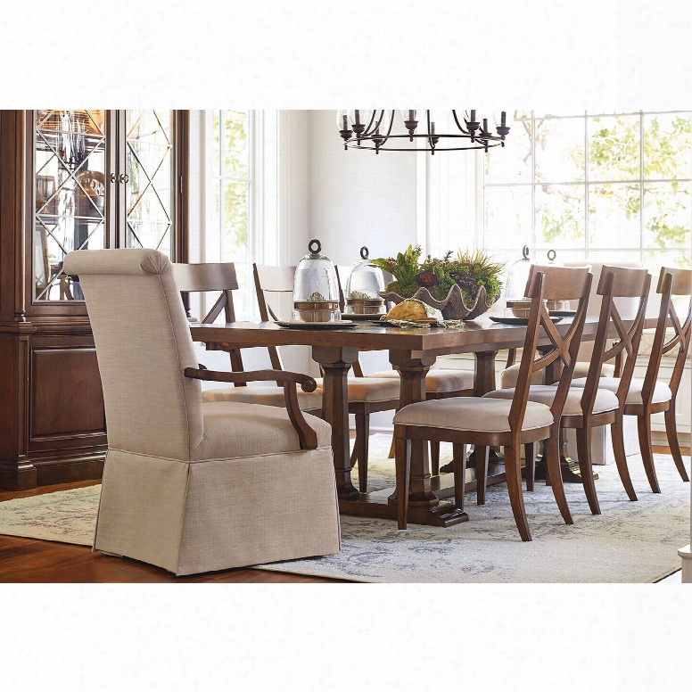 Rachael Ray Home Upstate 9 Piece Trestle Dining Table Set By Legacy Classic Furniture