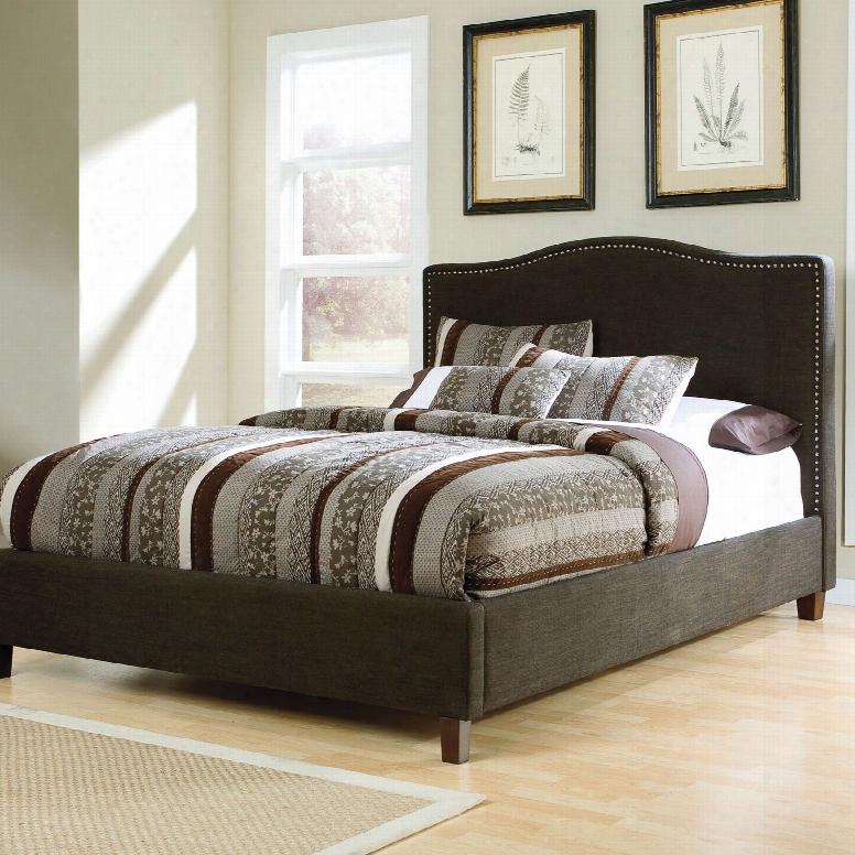 Signature Design By Ashley Kasidon California King Size Upholstered Bed In D Ark Brown