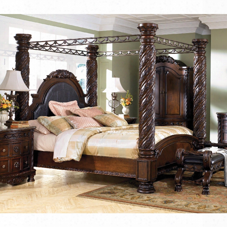 Signature Design By Ashley New Haven California King Poster Bed