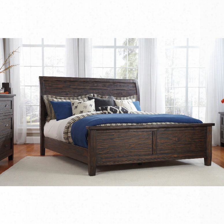 Signature Design By Ashley Timber And Tanning Trudell King Size Sleigh Bed