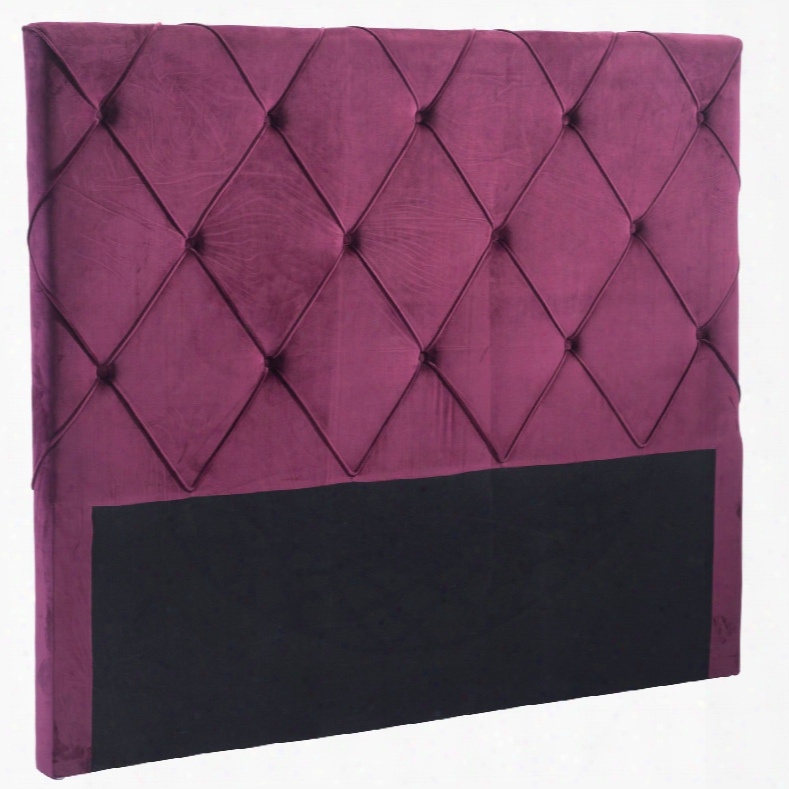 Zuo Modern Matias Queen Headboard In Wine Velvet