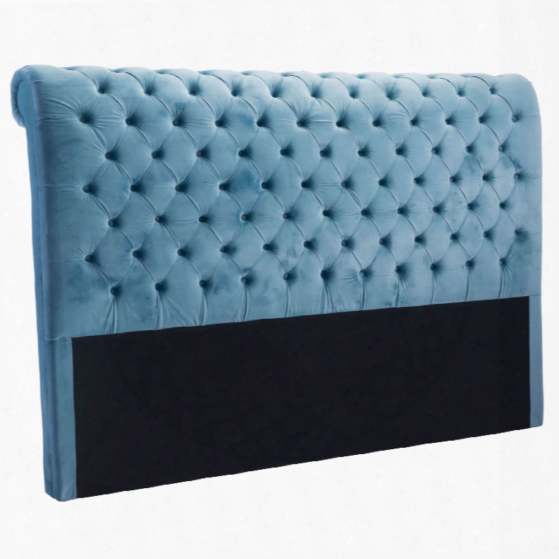 Zuo Modern Sergio King Headboard In Blue Velvet